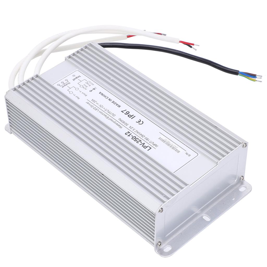 BERM Wasserdichter Schalter Netzteil Transformator Treiber Controller DC12V 250W LPV‑250‑12