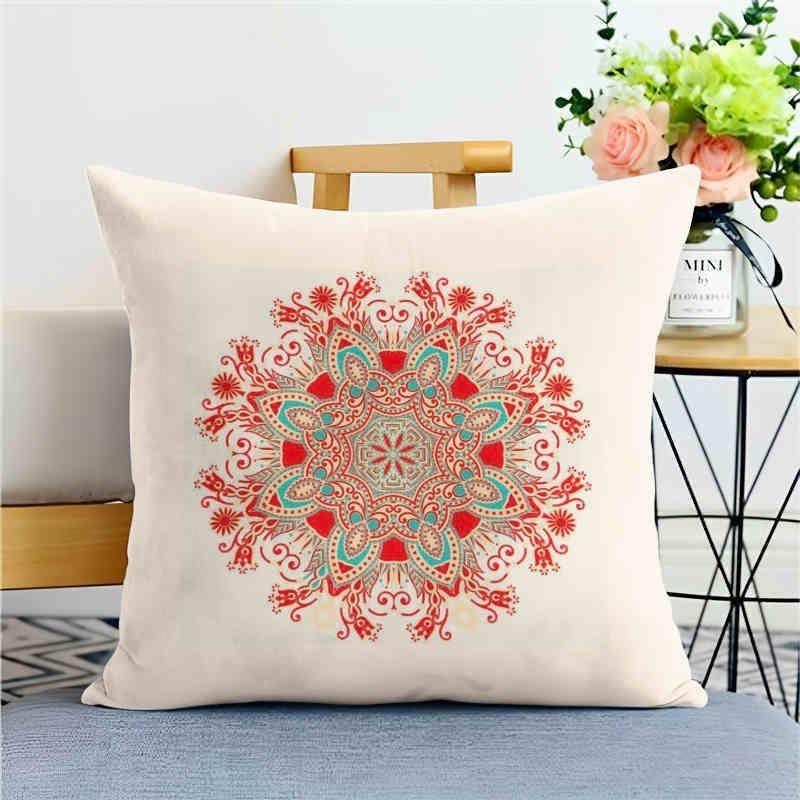 Classical Pattern Pillow Coversofa Living Room Cushion Cover Officewaist Pillow Bedside Square Pillowcase Removable and Washable