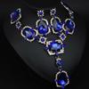 Elegant Crystal Gemstone Necklace And Earrings Set Sparkling Jewelry Set For Formal Occasions Featuring Vintage Designs