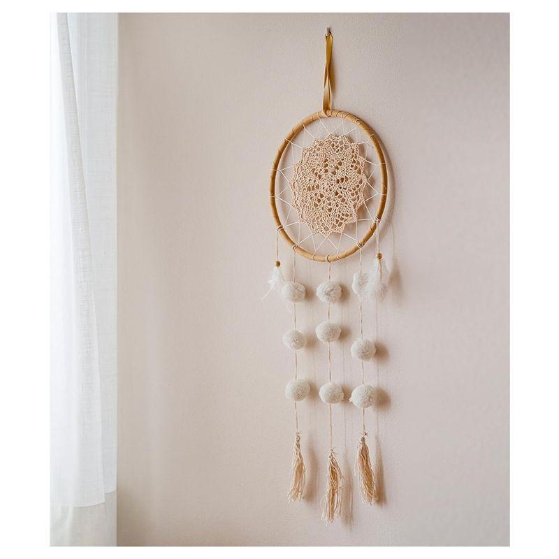 AEE4-Dream Catcher Rings Set, Metal Hoops For Crafts, 6 Inches Macrame Rings Gold, 5 Shapes Metal Hoops 4 Size Pompom Makers
