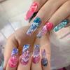 European and American Ombre Wearable Nail Color Cloud Long False Nails Manicure Patches