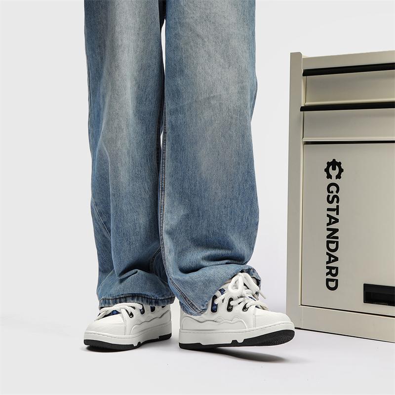 Fashion 2024 Four Season New Low Top Casual Breathable Studends Board Shoes Men's PU Skateboarding Shoes  Fashion  Vulcanized Shoes Men