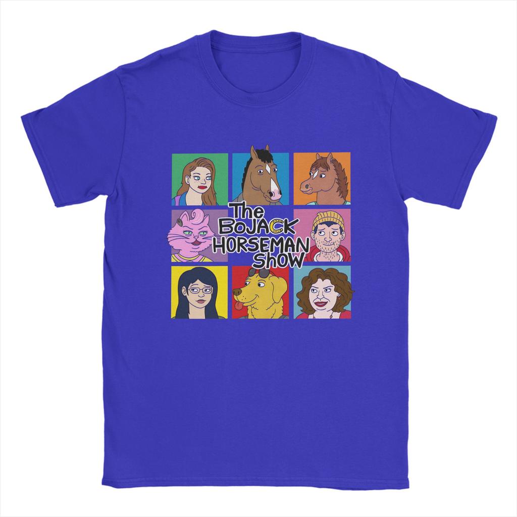 The BoJacks HorseUnisexs Show T Shirt Unisex Women Pure Cotton Vintage TShirt O Neck Tee Shirt Short Sleeve Tops Gift Idea