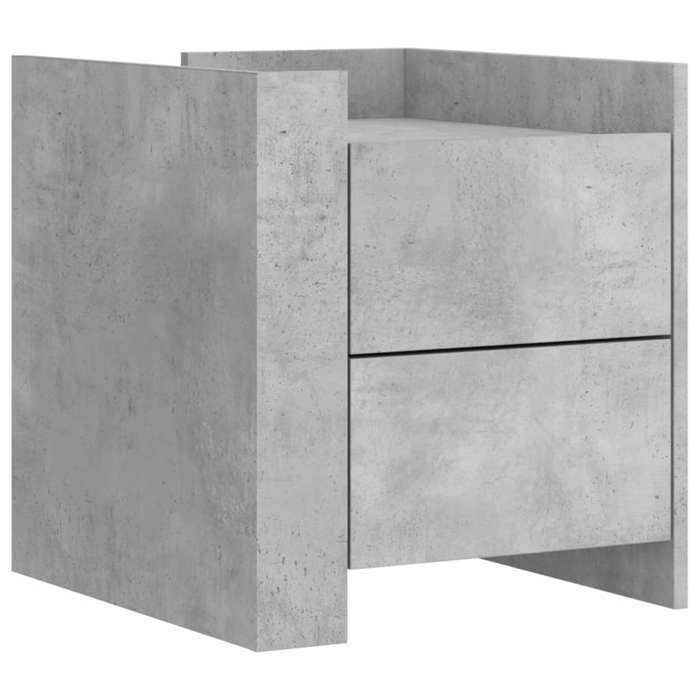 VidaXL Table de chevet gris béton 45x50x50 cm bois d'ingénierie, meuble de chevet, table d'appoint, armoire de lit, armoire 848286