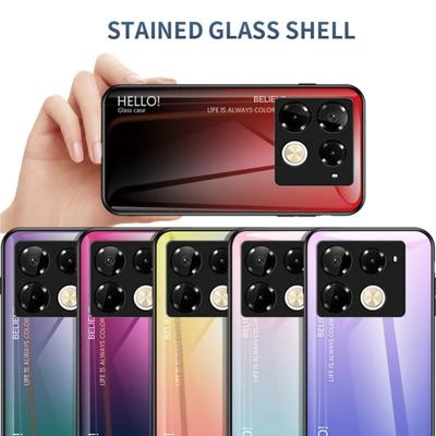 Gradientowe etui ochronne ze szkła hartowanego do Infinix Note 40 Pro 30 Infinix Hot 40 Pro 40i 30i 20s 20i Smart 8 7 błyszcząca obudowa