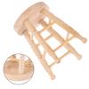 1/12 Dollhouse Mini Wooden Stool Simulation Chair Furniture Model Toys for Doll House Decoration Miniature Accessories