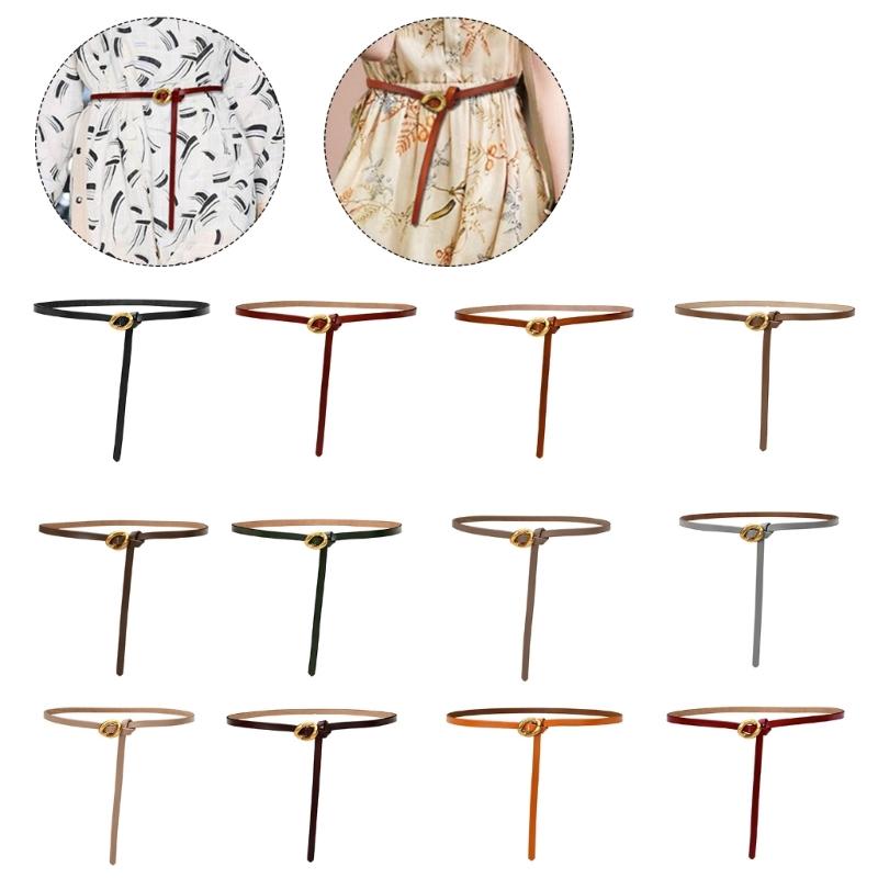 Fashion Leather Belt All Matching Waistband Dress Slim Waiststrap Waist Decors Women Self Knotted Skinny Waiststraps