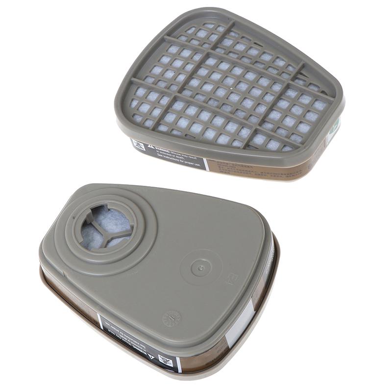 2 stk patronfilter 6001cn organisk for 6800 6200 7502 ansiktsbeskyttelsesdeksel