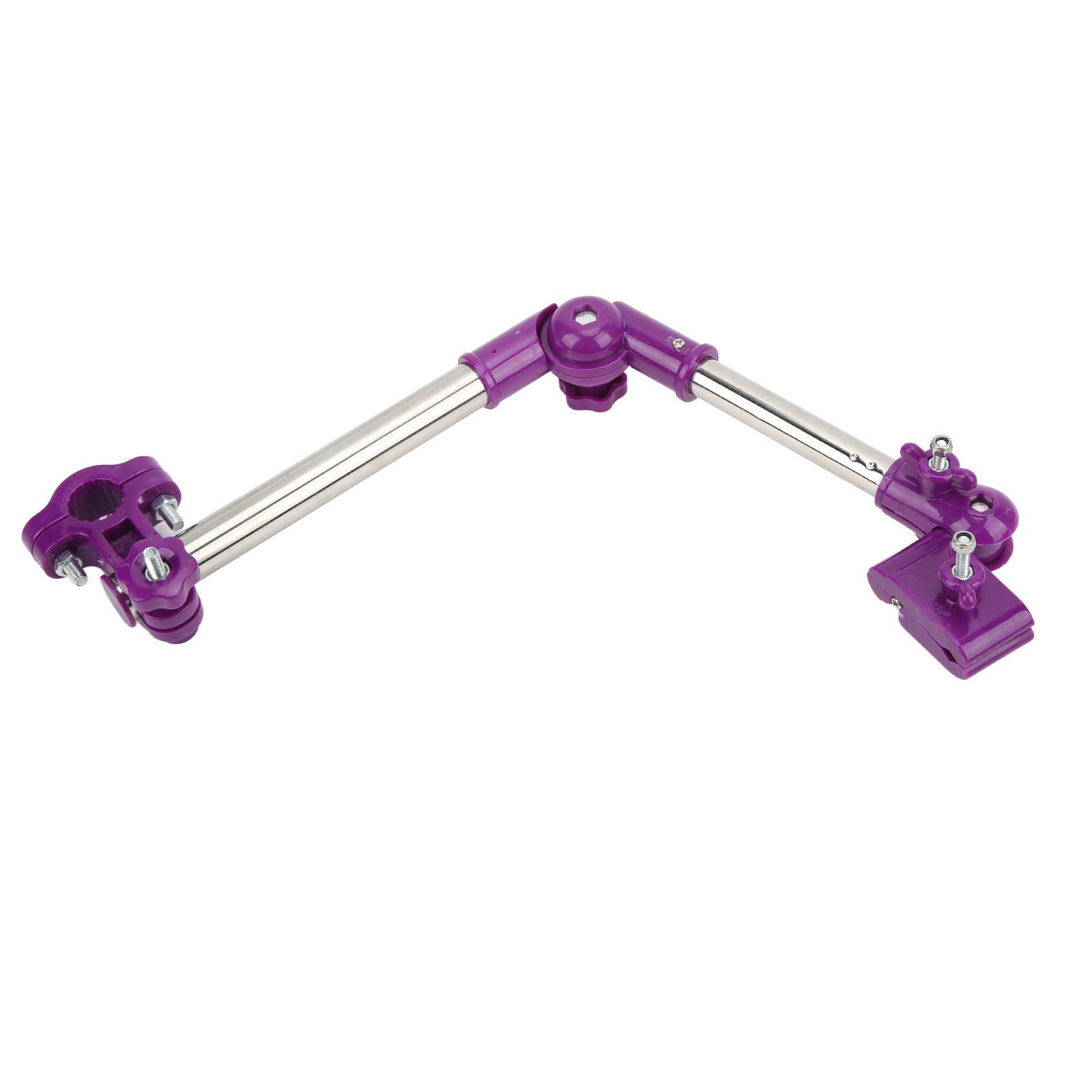 

Stainless Steel Bicycle Umbrella Stands 360 Degree Swivel Outdoor Stroller Shading Umbrella HolderPurple