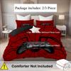 Boys Game Controller Quilt Cover Cool Gamepad Bedding Set Modern Polyester Comforter Bedspread Black Red Spider Web Bedding Set