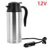 12V/24V Auto Elektrische Heiztasse Wasserkocher 750ML Edelstahl Wassererhitzer Flasche Mit Zigarettenanzünderstecker Auto Wasserkocher Thermoskanne
