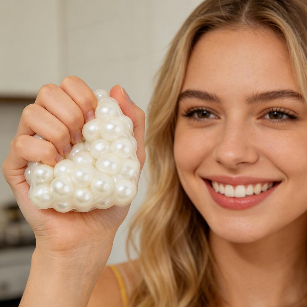 Novelty Pearl-Inspired Squeeze Ball Stress Relief Toy for Adults and Kids Soft Sensory Decompression Ball 4cm 6cm 10cm Size Options