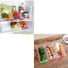 F26C Organisateur de Tiroir de Réfrigérateur en Plastique Étagère de Rangement Coulissante Réglable Boîte Organisateur d'Étagère de Frigo Sans BPA Facile à Utiliser