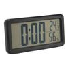 Digital Alarm Clock Portable Black Temperature Humidity Wall Mounted LCD Digital Electronic Clock for Dormitory Desktop