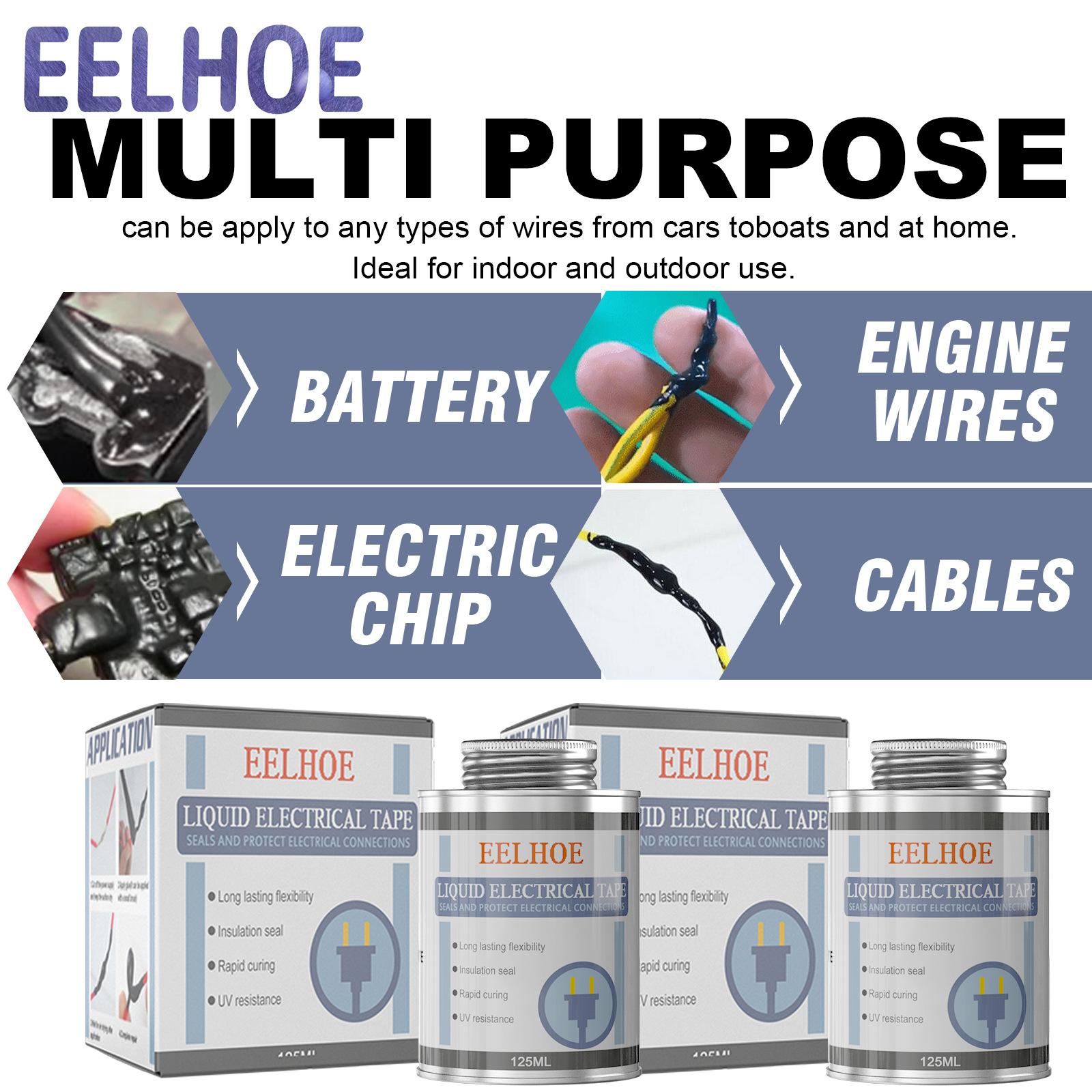 

EELHOE жидкий изоляционный клей, водонепроницаемый изоляционный клей вместо изоленты, термостойкий огнестойкий клей для проводов и печатных плат