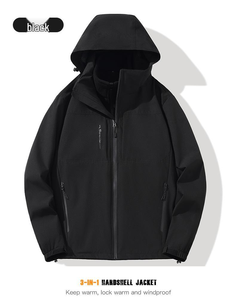 3-in-1 Outdoorjacke für Paare mit herausnehmbarem Futter - Winddicht, wasserabweisend und wasserdicht für den Bergsport