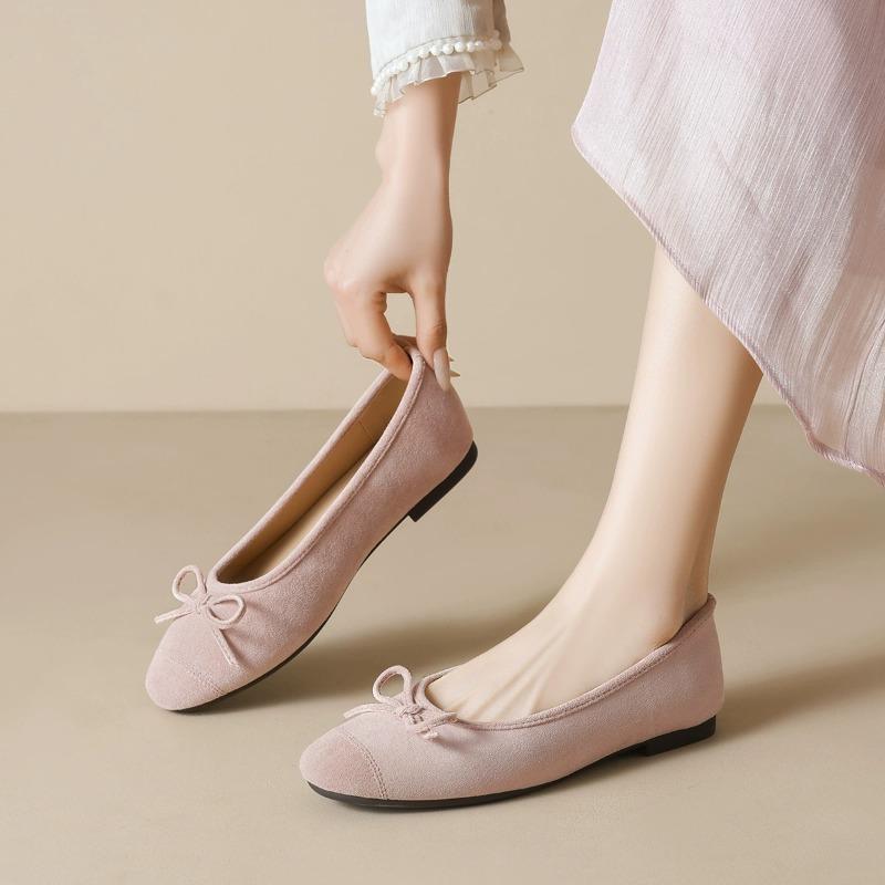 Women's Shoes 2025 New Fashion Comfortable Soft Sole Casual Shoes Women's Bow-knot Ballet Flats Shallow Mouth Round Toe Loafers