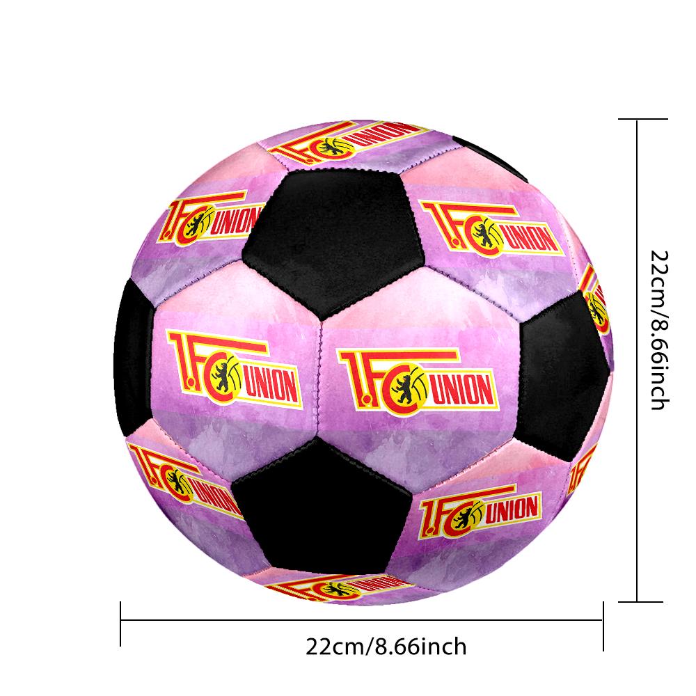 TAGLIA 5 1. Pallone da Calcio FC Union Berlin Colorato Per Tutte le Età Cucito a Macchina PVC Pronto per la Competizione Durevole Alta Rimbalzabilità