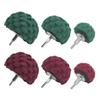 6 Pcs Scouring Pads Non Woven Abrasive Drill Cleaning Kit, Abrasive Buffing Polishing Wheel Drill Attachment Set, 3 Green and 3 Red