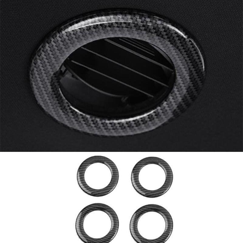 Carbon Fiber For Ford Explorer 2011-2019 4PCS Cover Trim Rear Air Outlet Vent