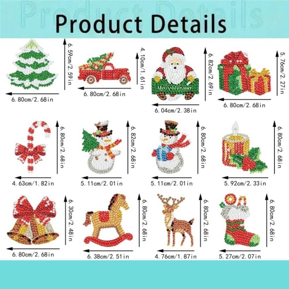 Diamond Painting Craft Diamond Painting Keychains Acrylic DIY Keychain Kit Christmas Gift