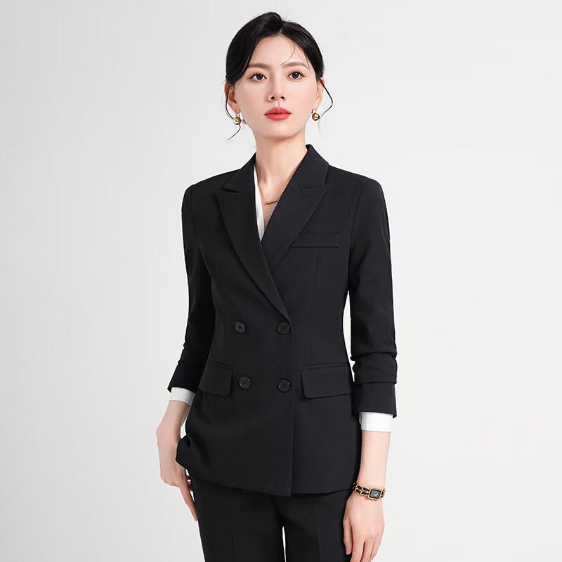 

Women s Professional Double-Breasted Suit Set M