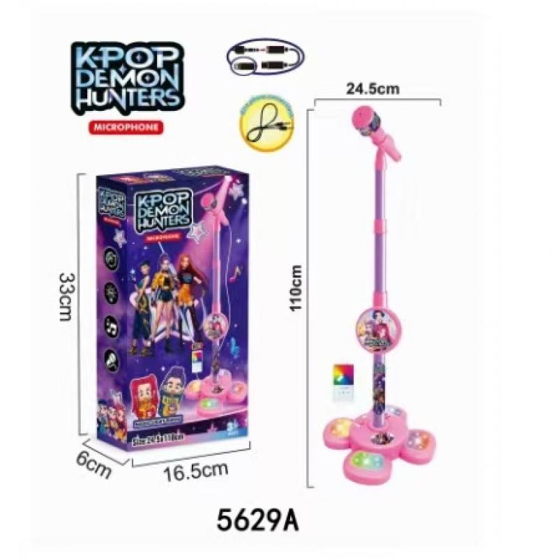 Demon Hunter Girl Squad Electronic Keyboard Microphone Toy with LED Lights & Music Playback, Singing Toy Gift for Boys Girls Kids Birthday