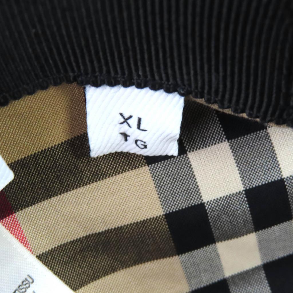 Great BURBERRY Nova Check Pattern Lining TB Logo Baseball Cap black XL 8068040 Used