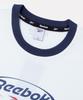 Reebok Circle Logo Semi-Crop Ringer Short Sleeve T-Shirt (W) - White