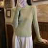 Women's Autumn and Winter Solid Colour Pullover Knitted Slim Half High Neck Sweater