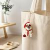 Lightweight Acrylic Dog Hanging Ornament Crown Keychain, 2D Flat Backpack Trendy Animal Pendant for Backpacks Charm, Cute Key Ring with Lanyard Small