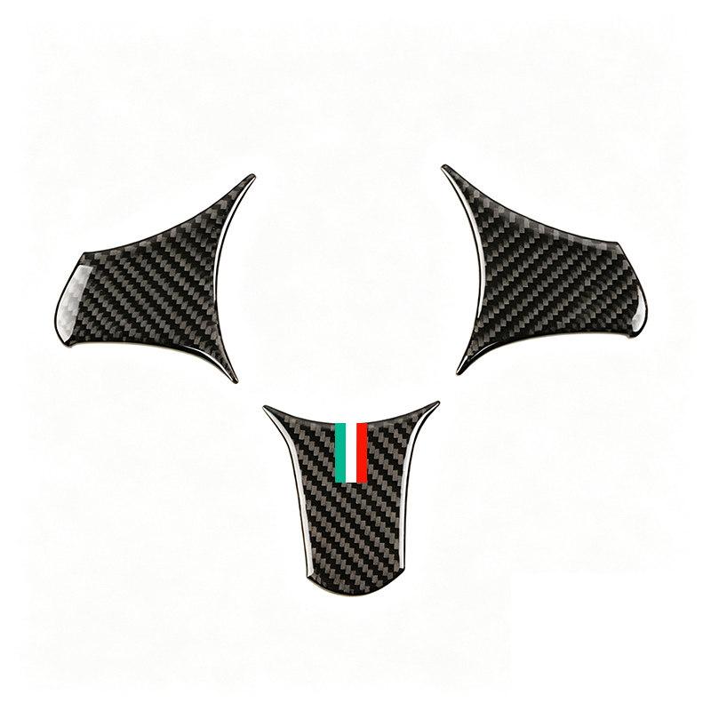 For Alfa Romeo 159 2004 2005 2006 2007 2008 2009 2010 2011 Soft Carbon Fiber Car Styling Interior Steering Wheel Cover Trim