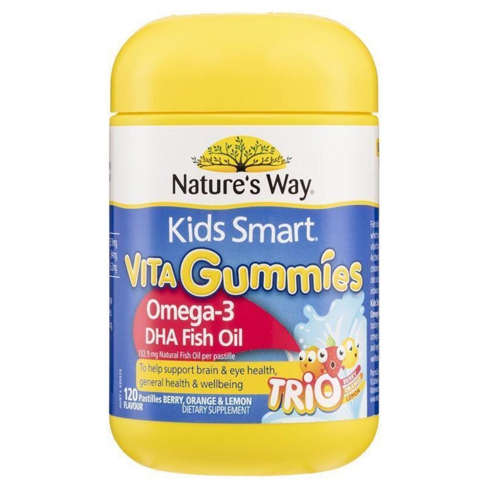 Australian Premium Nature's Way Smart Kids Children's Omega 3 Supplement 120 Gummies 1 pcs