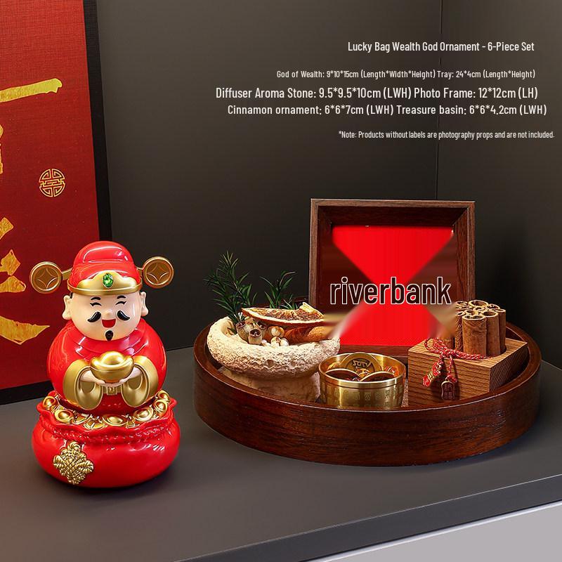 2026 Solar-Powered God of Wealth Shaking Head Ornament – Car, Office, Home Gift for Attracting Wealth