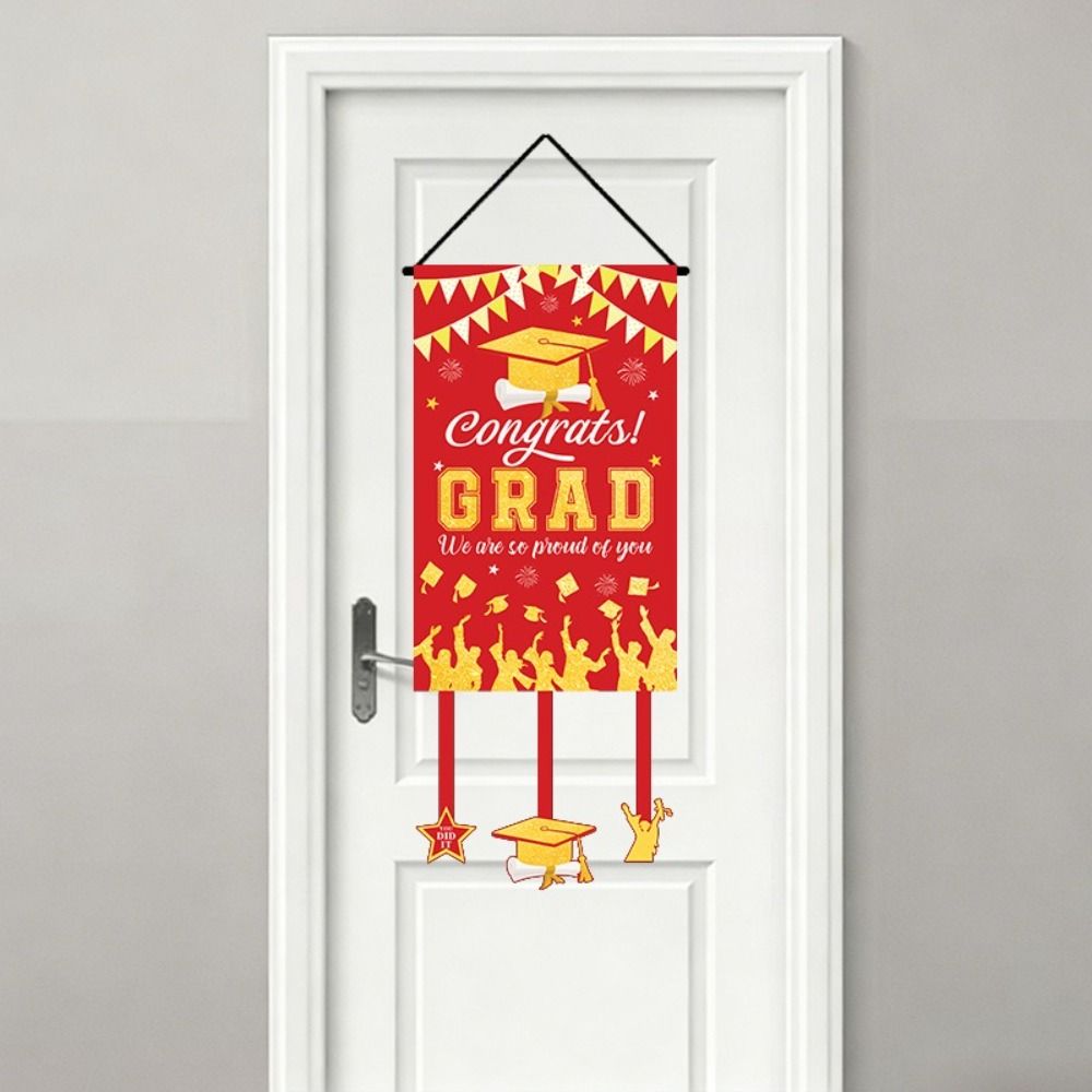 Photography Backdrop Graduation Door Flag Bachelor's Cap Graduation Decoration  Graduation Season
