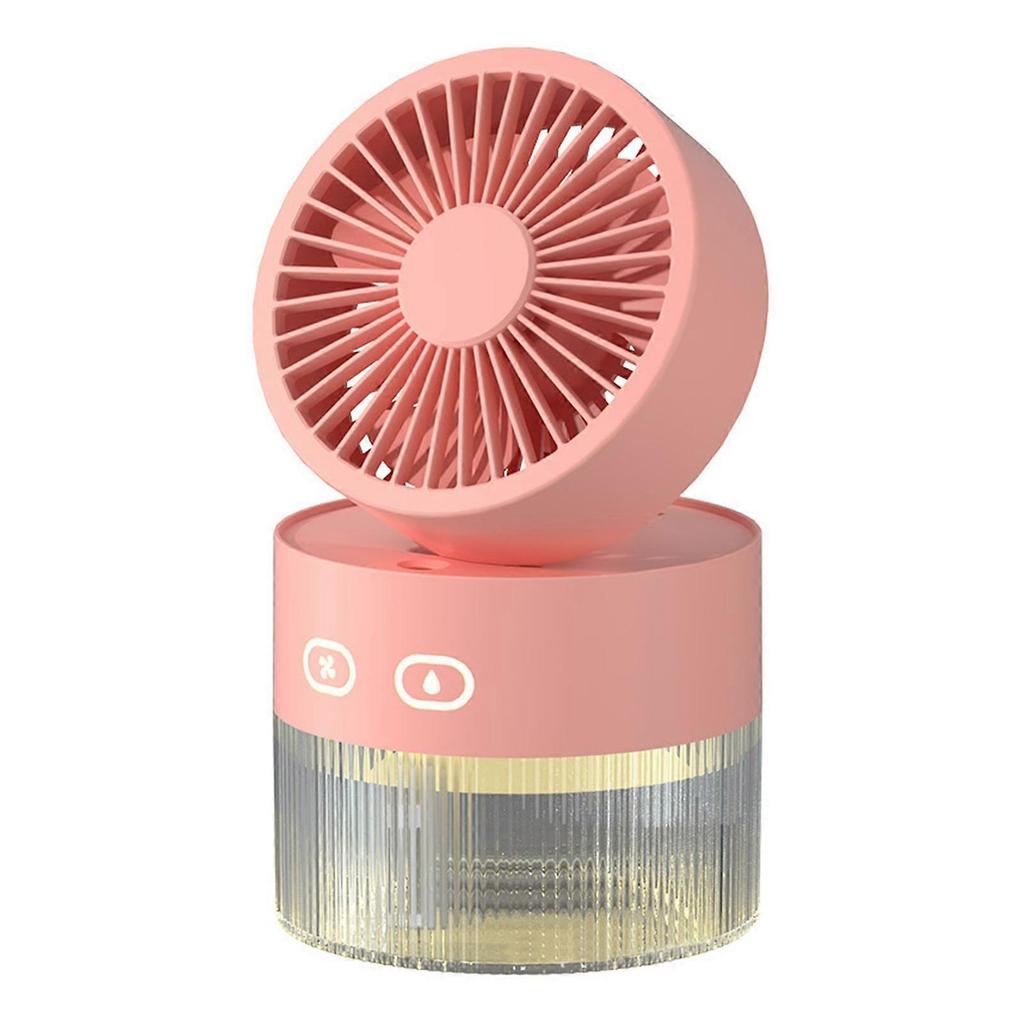 LED Humidifier Cooling Fan, Small Desktop Air Cooler Personal Humidifier Fan for Office Bedroom