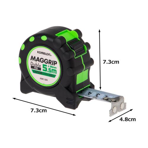Komelon Mag Grip Double-Sided Scale 25/5.5m