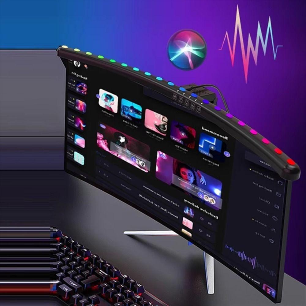 RGB Atmosphere Screen Hanging Lamp Dimming Function Gaming Monitor Lights Work Desk