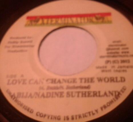 

7inch Record ABIJAH / NADINE SUTHERLAND - Love Can Change The World NONE XTerminator 2002 Jamaica Reggae, Ska & Dub Used