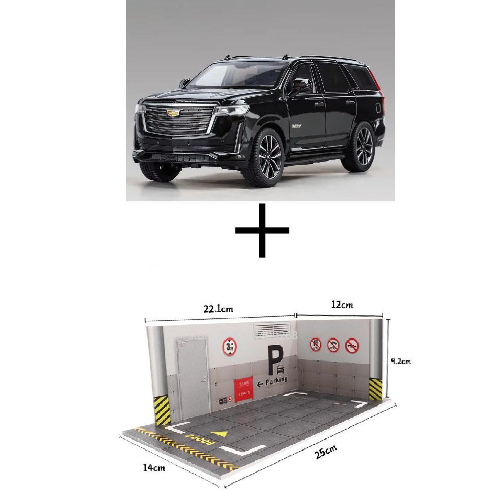 

1:Модель автомобіля Cadillac Escalade Масштаб 1:24 Іграшка Амортизація Двері Відкриваються Литий під тиском Металевий Колекція Моделей Транспортних Засобів Подарунки для Дітей
