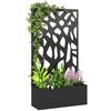 Metal Raised Garden Bed with Trellis, Outdoor Planter Box with Privacy Screen, Elevated Garden Box for Climbing Plants