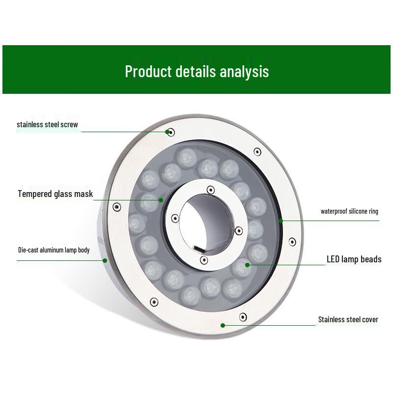 Outdoor Embedded LED Fountain Light