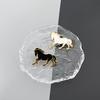 1Pc Exquisite Horse Brooch For Women Men Dark Horse White Horse Cute Animal Alloy Brooch Cartoon Animal Accessories