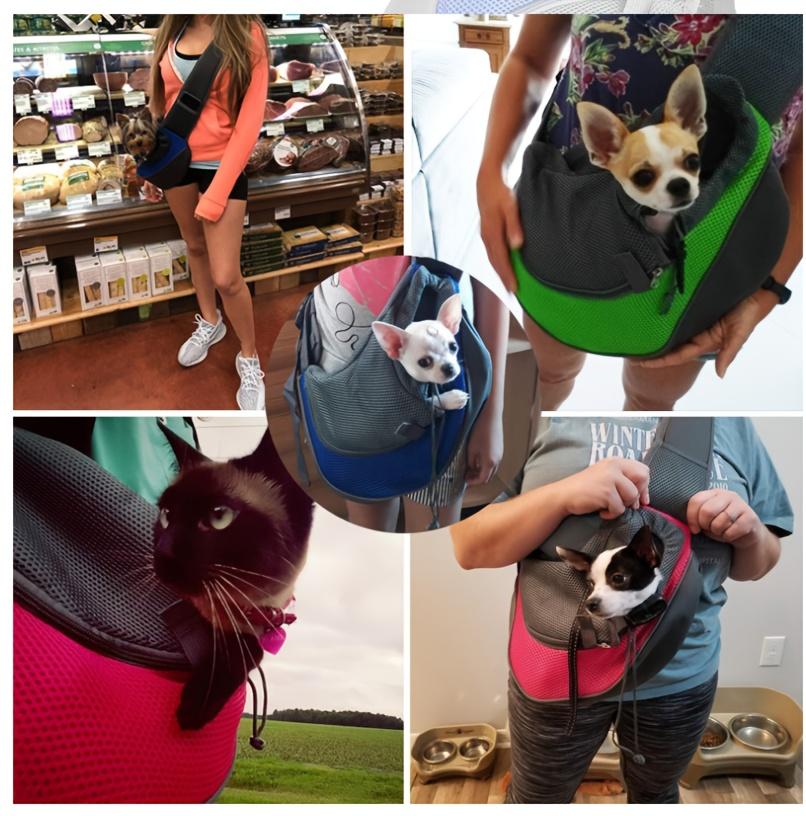 [Portable Pet Backpack] Portable Pet Backpack for Cats and Puppies | Small Size, Adjustable Shoulder Straps, Zippers & Ventilation Holes