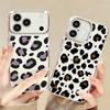Leopard Print Phone Case For iPhone 17 Pro Max Plating Lens Frame Clear Soft Cover For iPhone 16 15 14 13 Pro Max 11 16E 17E