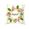 Summer tropical plant flamingo decorative pillowcase green leaf pillowcase flamingo pillowcase