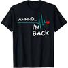 Heart Survivor Graphic T-Shirt Annnd I'm Back Pulse Line Red Flag Heart Print Post Operation Recovery Gift Men Women Daily Tops