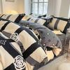 Washed Cotton 4Pcs Set, Spring And Autumn 1.8M Bed Sheet Double Quilt Set 3Pcs Home Textile