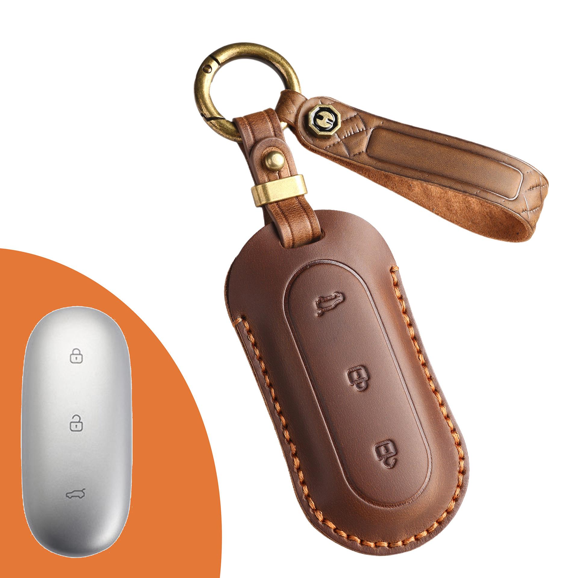 

Retro key cover for ideal L7 key bag L8 L6 car keychain L9 one mega leather case