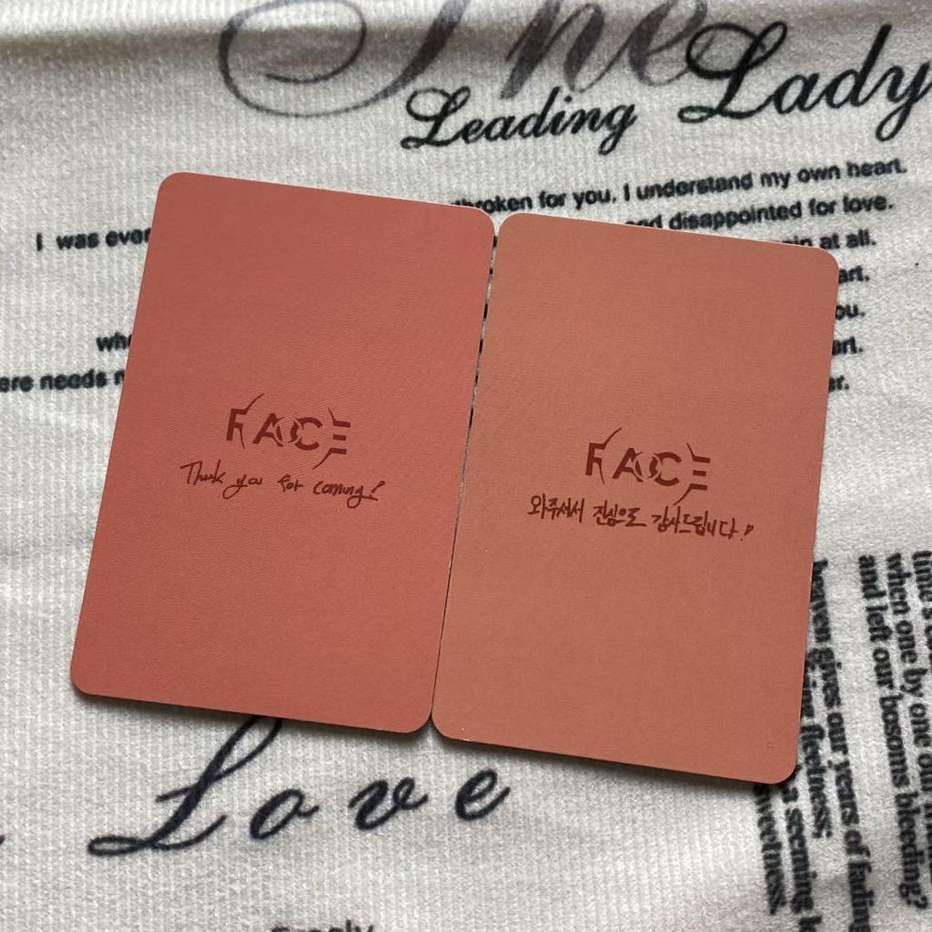 [USED] BTS FACE pre-recorded sanok jimin trading card set of 2